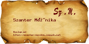 Szanter Mónika névjegykártya