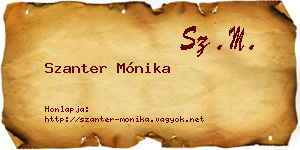 Szanter Mónika névjegykártya