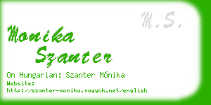 monika szanter business card