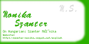 monika szanter business card